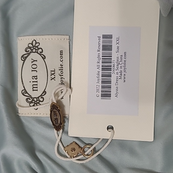 NWT Mia Joy by Joyfolie Seaglass Alyssa Dress with side Ruching size XXL - Picture 6 of 12